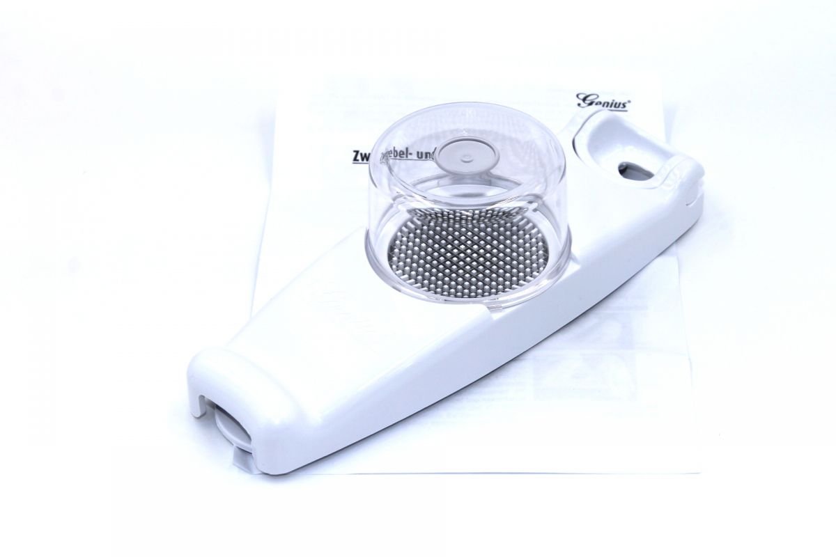 Genius onion vegetable cutter, mini 3-piece white onion cutter