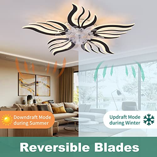 HUEOCZW Ceiling Fans with Lights and Remote，27