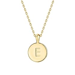 PAVOI 14K Yellow Gold Plated Letter Necklace for