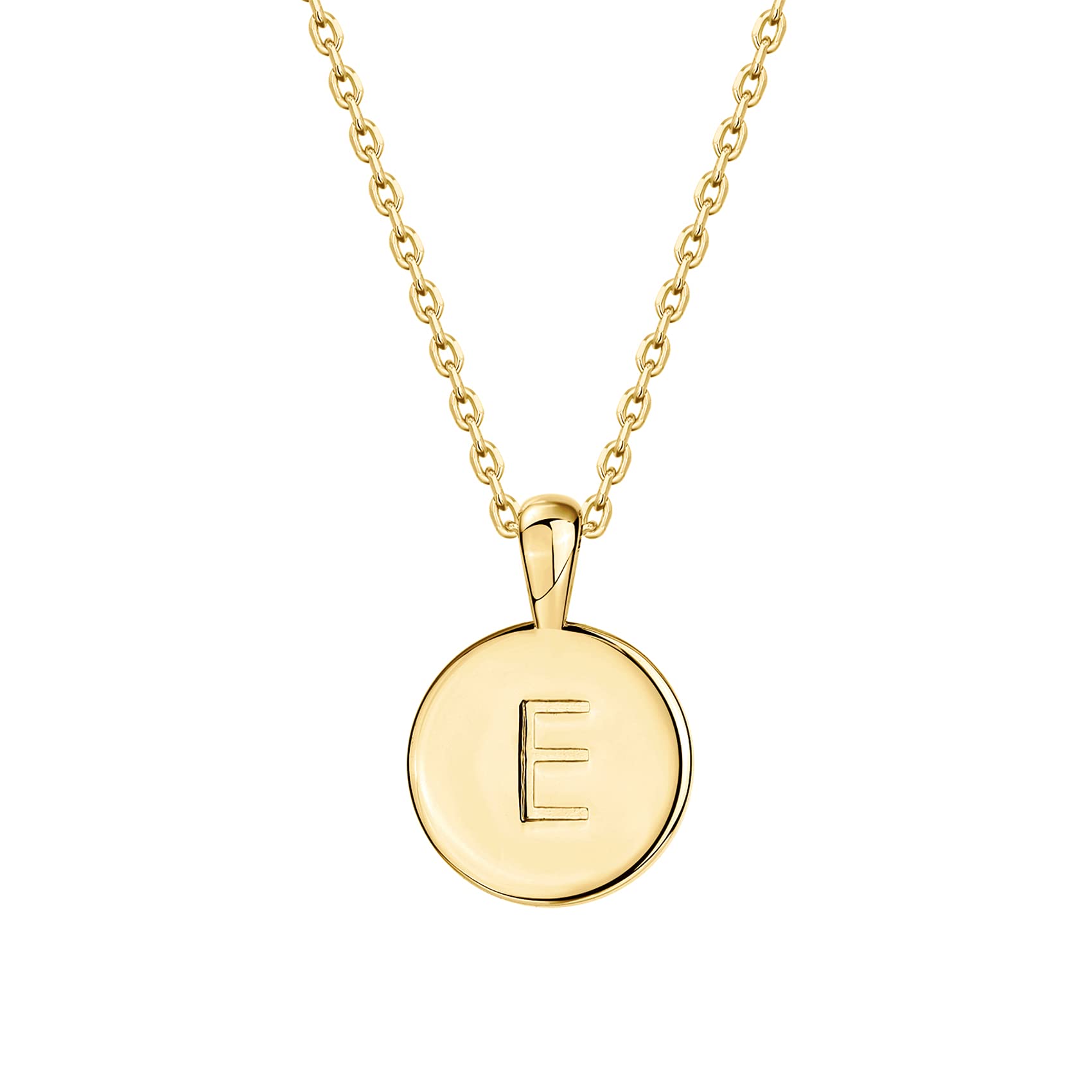 PAVOI 14K Yellow Gold Plated Letter Necklace for