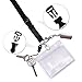 Kuuqa 6 Pack Card Holder Lanyard Black Neck Lanyard with Detachable Buckle for Keys and Cell Phones