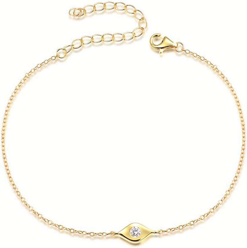 LEMON GRASSDainty Evil Eye Bracelet Sterling Silver Bracelets