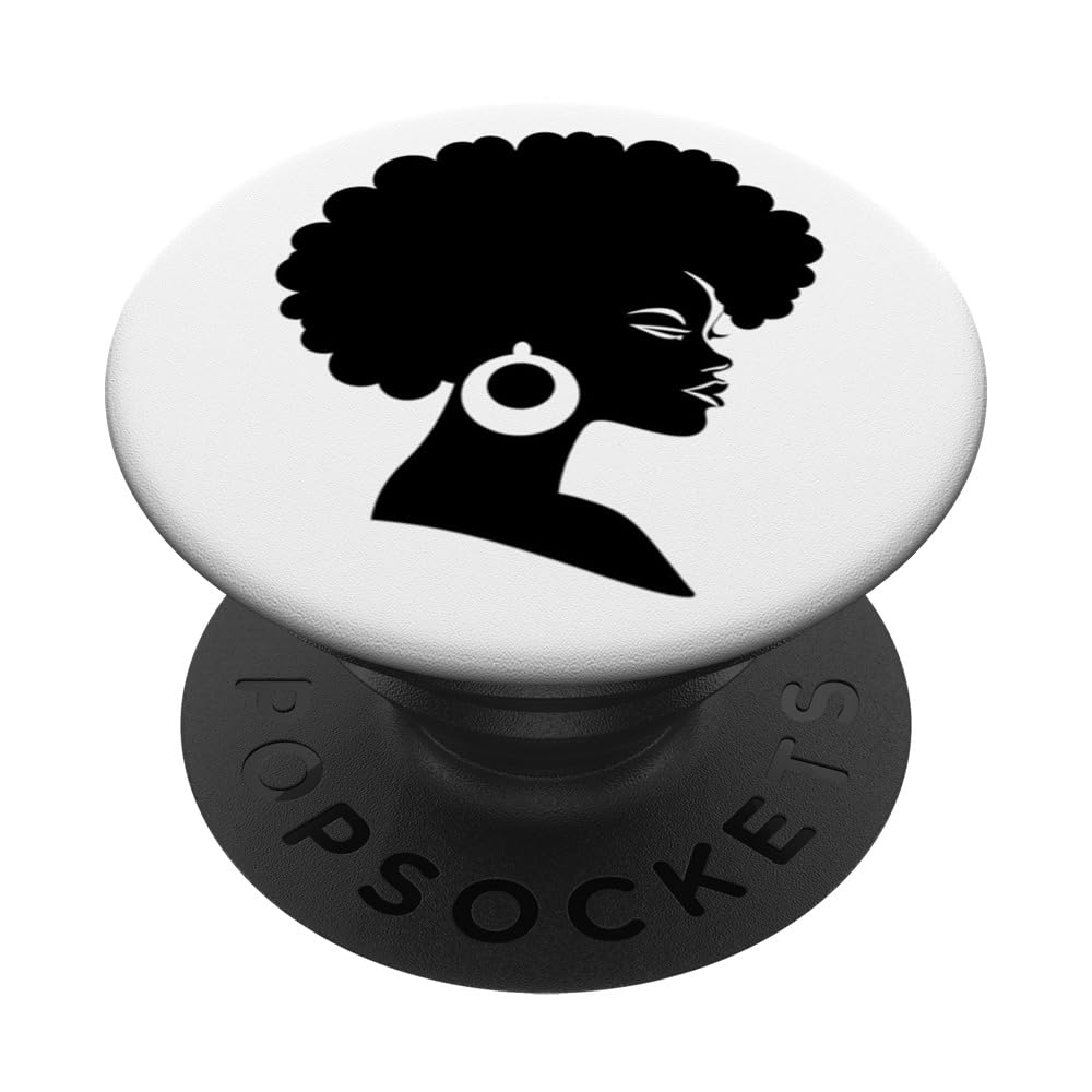 Afro Hair African Soul 70s 80s Funk Melanin for a Woman PopSockets Swappable PopGrip