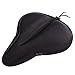 Yougai Exercise Bike Seat, Big Size Soft Wide Gel Bicycle Cushion for Bike Saddle, Comfortable Bike Seat Cover Fits Cruiser and Stationary Bikes, Indoor Cycling (For Large Seat)