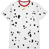 Cosplaya Adult Mens Dalmatian Collar Shirt - Men Women Teens Cow Tshirt Animal Cosplay Halloween Costumes
