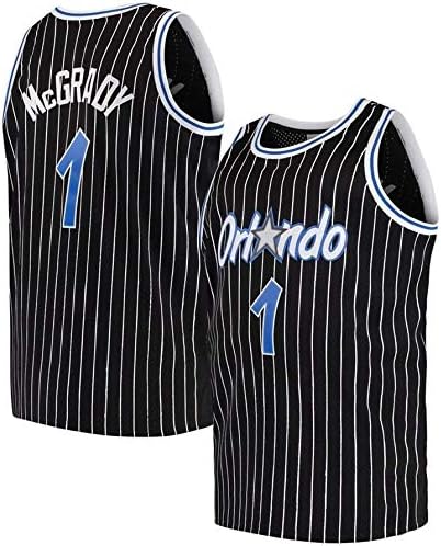 Jag Tracy McGrady 1# Basketball Jersey Classic Black T-Mac Suit, NBA Uniform, Sleeveless Unisex 100% Real Photo, S -XXL