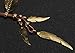 Fanala Women Bronze Rope Chain Feather Pendant Choker Chunky Statement Necklace