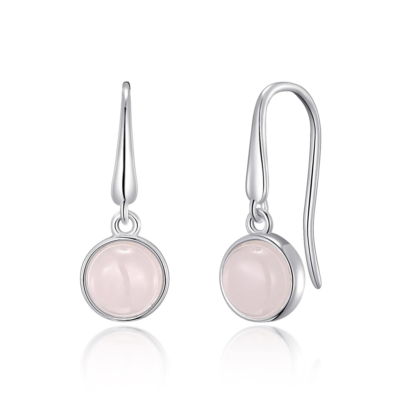 Philip Jones Rose Quartz Drop Earrings