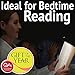 Book Light for Reading in Bed at Night | Best Amber LED Clip Lamp with 3 Levels of Brightness | USB Rechargeable | for Books, eReaders, Adults & Kids (Black)