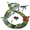 Dinosaur Toys for Boys Girls Car Race Track Flexible Dinosaur Train Track Set with Dinosaurs,Toy Car,Dino Train Race…
