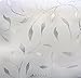 Artscape Etched Leaf | Decorative Privacy Window Film with Textured Glass Pattern | Non-Adhesive & UV Protection | Easy to Apply & Removable | 24 x 36 Inches | Made in USA