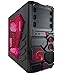 Apevia X-SNIPER2-RD ATX Mid Tower Gaming Case with Large Red Side Window, 1 x 120mm Red LED Fan, Front USB3.0/Audio Ports, up to 8 x Cooling Fan Space - Red