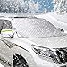 AUTSCA Car Windshield Snow Cover for SUV, Sun Shade Protector with Rearview Mirror Protector and Anti-Theft Edges (Large)