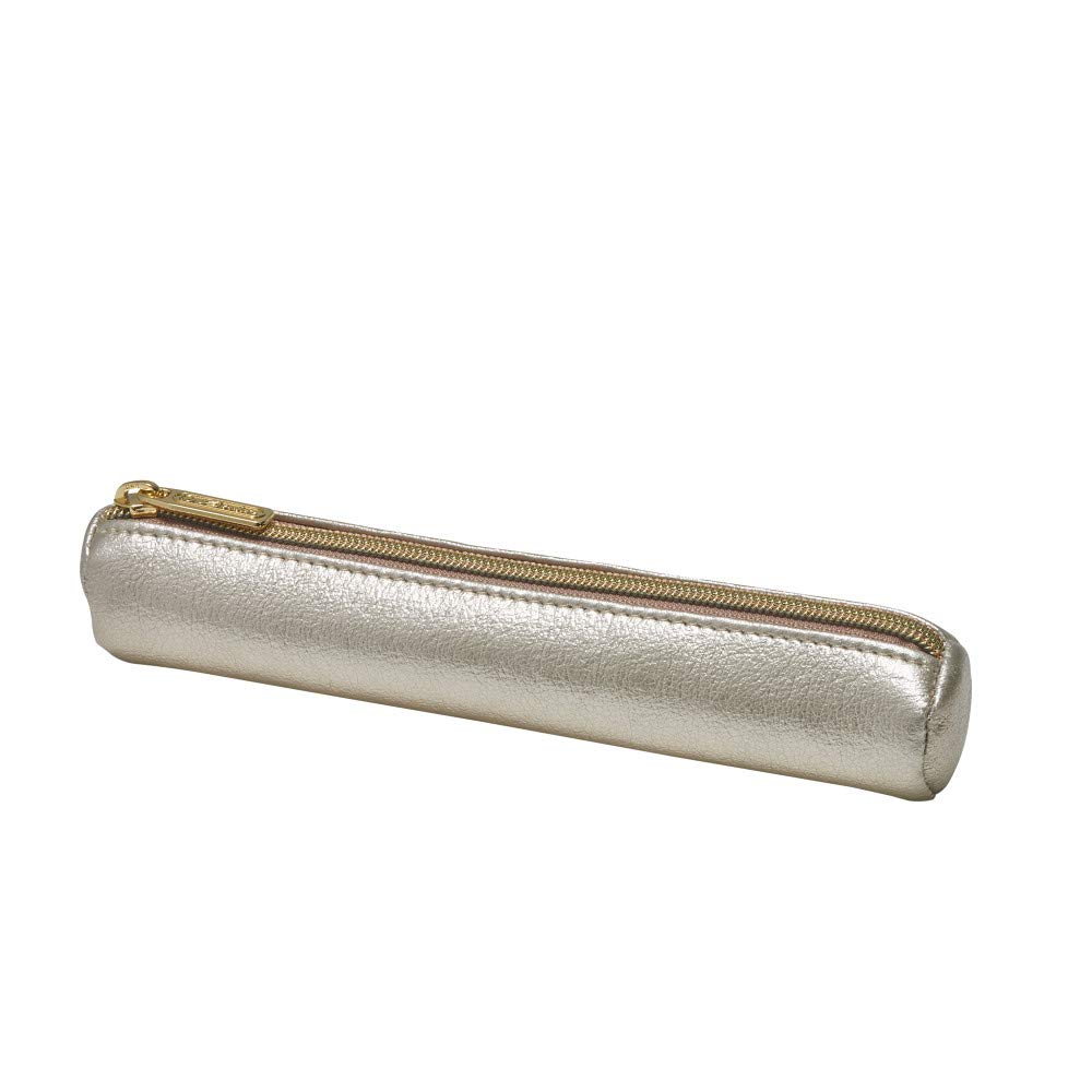 Herlitz 50033317 Round Mini Pencil Case Metallic Gold, Gold, 20 x 6 x 6 cm, Pencil case