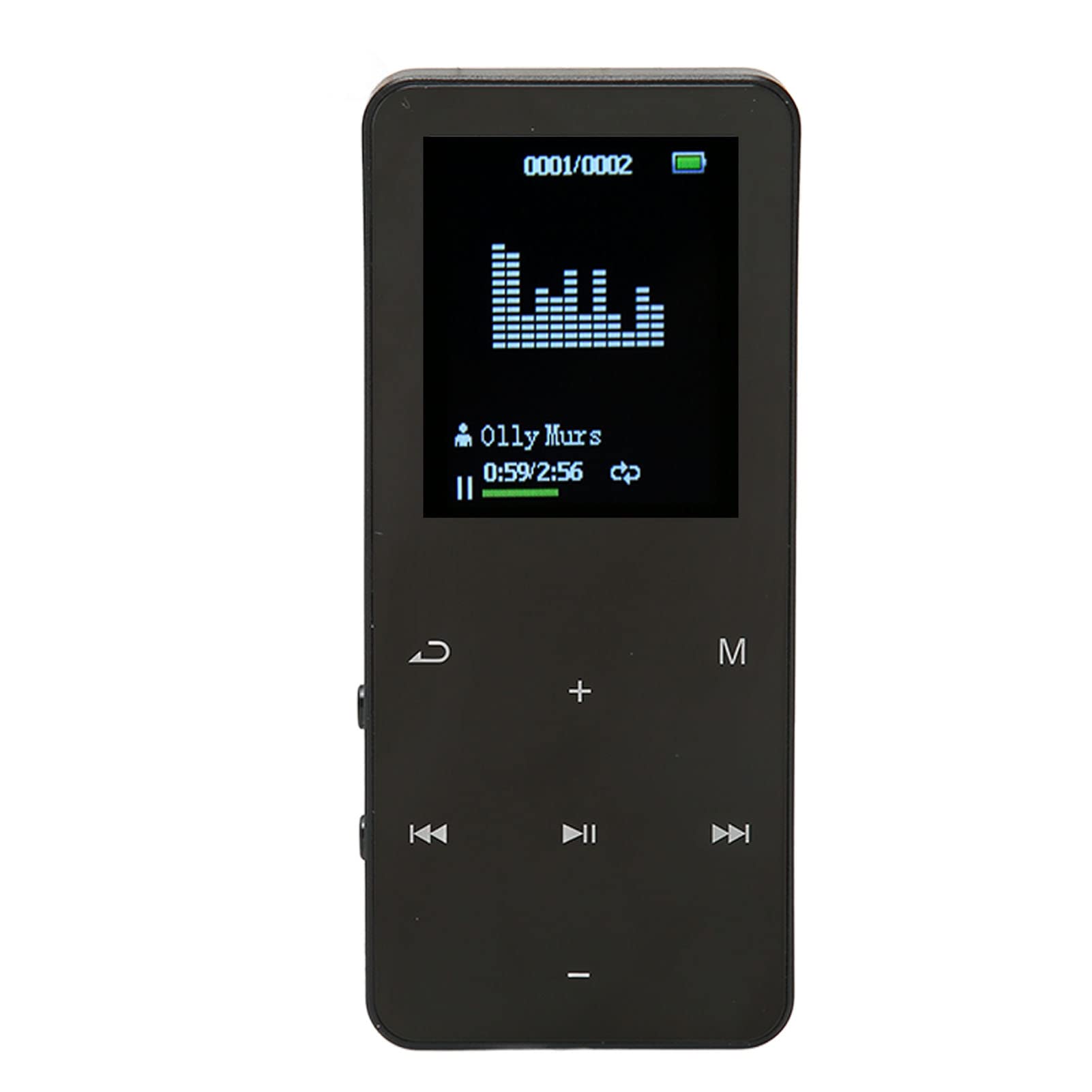 8GB Mp3 Player with Bluetooth, 8GB Music Player for Kids Students Seniors, Digital Audio Players Portable HiFi Sound Mp3 Music Player, Gifts (Black)