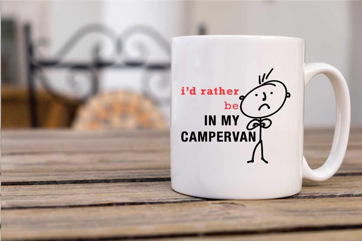 60 Second Makeover Limited Men's I'd Rather Be in My Campervan Mug Gift Campervan Essentials Camper Van Mug - Perfect Camper Van Accessories & Gifts for Motorhome Owners