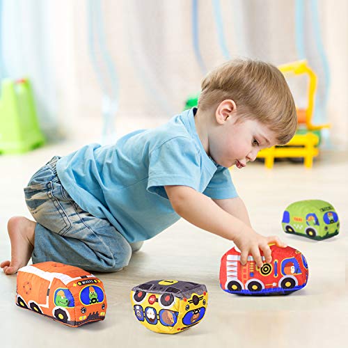 Huanger Soft Car Toy Set with Play Mat for 1 Year Old Baby,Toddlers,Boys and Girls ( 9 Vehicle and a Play mat/Storage Bag) | Baby Toys 12-18 Months|