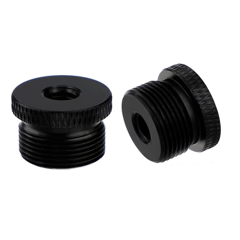 EUYuan 2Pcs Black Practical Mic Stand Adapters 1/4 Female to 5/8 Male Screw Adapter