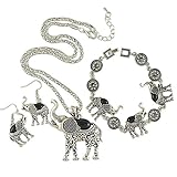 Winter.Z Elephant Three piece suit Explosion models exaggeration fashion retro false collar necklace