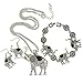Winter.Z Elephant Three piece suit Explosion models exaggeration fashion retro false collar necklace