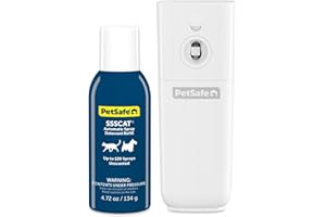 PetSafe SSSCAT Automatic Spray Pet Deterrent - Contactless Behavior Correction - Motion Sensor Air Burst - Odorless - Non-Staining - Versatile Placement Spray