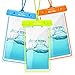 Waterproof Case, 3 Pack Ace Teah Universal Clear Transparent Waterproof Cellphone Case Cover, Dry Bag for Outdoor Activitie Swimming, Surfing, Fishing, Skiing, Boating, Beach - Blue, Green, Orange