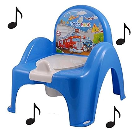 Toilettensitz mit Musik, für Kinder, Toilettensitz in Blau mit