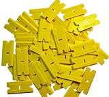 Mini Scraper 1 Pack (100pcs) 2X-Plus Double Edged Plastic Razor Blades with a Thicker and Thinner Edges