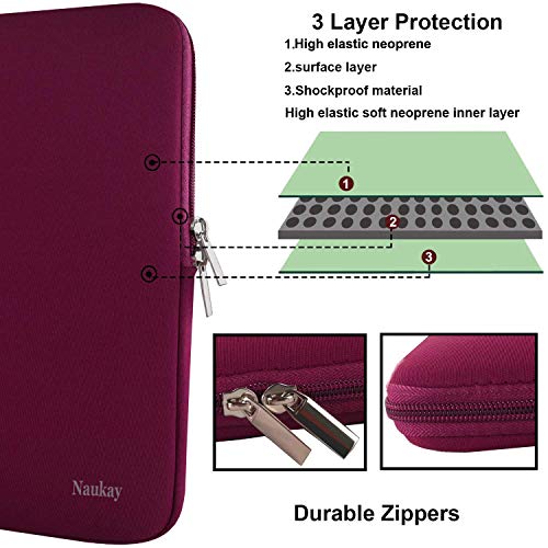 Naukay Laptop Case 15.6 inch,Resistant Neoprene Protective Laptop