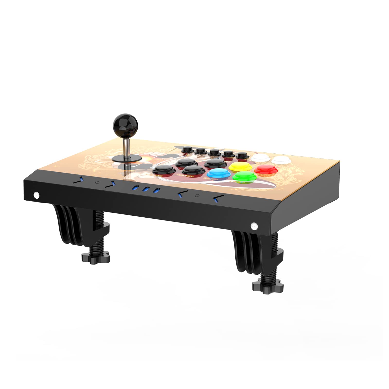 DOYO Arcade Fightstick with Octagonal Gate Fully Mod-Capable Fighting Game Controller Customize Buttons and Joystick, Suitable for PC/Raspberry Pi / PS3 / Switch/NEO GEO Mini/Android (Brown)