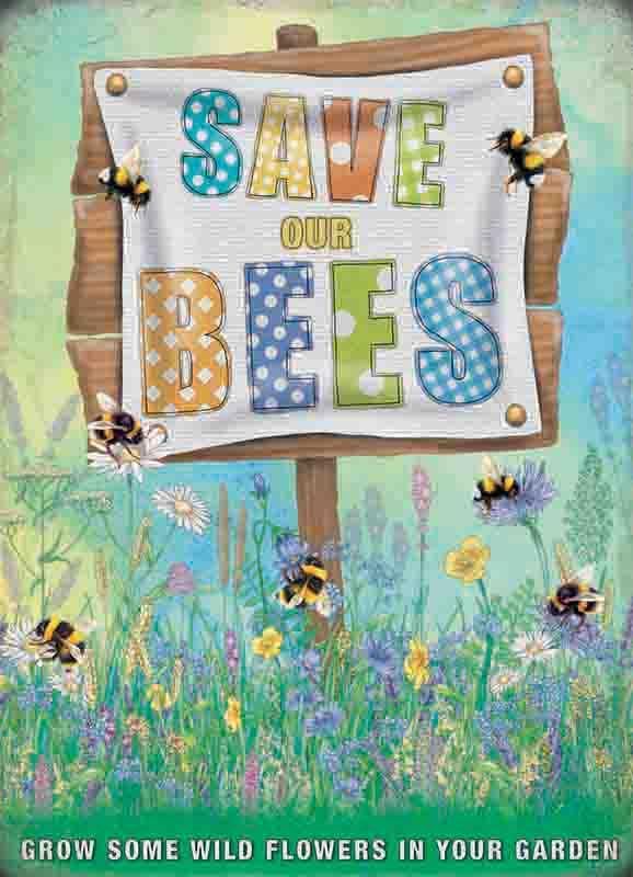 Small (150 x 200mm) Metal Sign - Save Our Bees
