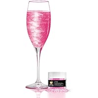 Pink BREW GLITTER Edible Glitter For Wine, Cocktails, Champagne, Drinks & Beverages | 4 Grams | KOSHER Certified | 100% Edibl