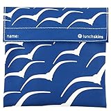 Lunchskins Reusable Velcro Sandwich Bag, Blue Seabird