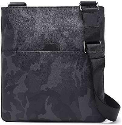 Men's Luxury Camo Leather Crossbody Shoulder Bag Youth Casual Fashion Trend Messenger Purse