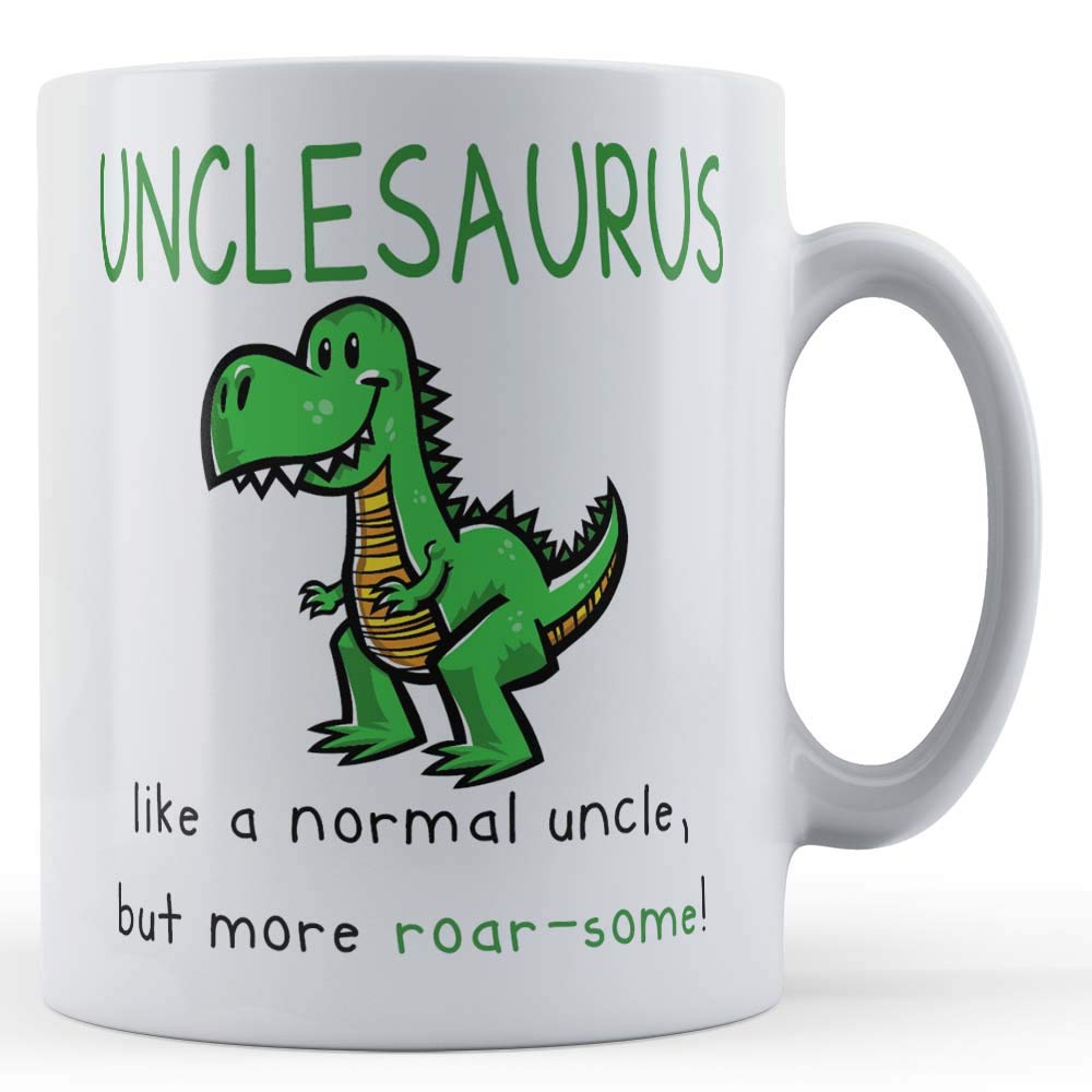 Father Fox - Uncle Gift, Unclesaurus, Like Normal But Roar-Some - Dinosaur Gift Mug for Uncle from Niece, Nephew, Ceramic, 11fl.oz.