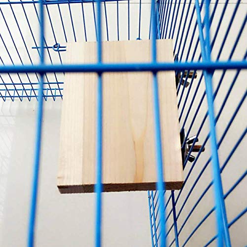 ZEROYOYO Wood Bird Stand Platform Natural Small Animals Habitat Toy Parakeet Perch for Bird Cages Accessories - Thumbnail 2
