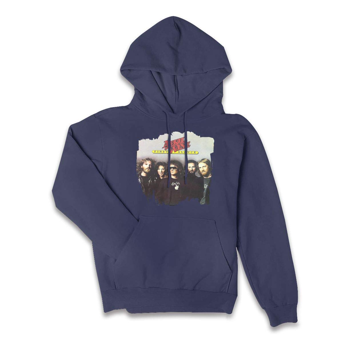 Erman S Color Name Casual April Wine Music Band Pullover Hooded Shirts With Pocket L