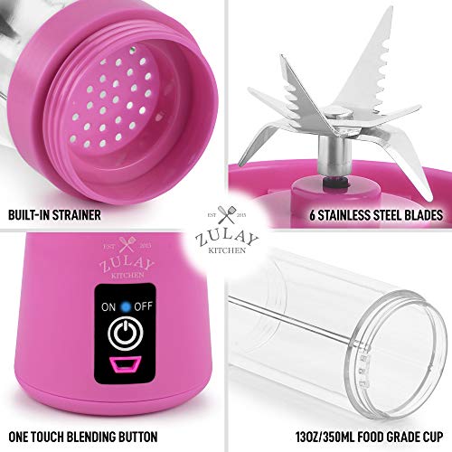 Zulay Portable Blender For Shakes And Smoothies USB Rechargeable