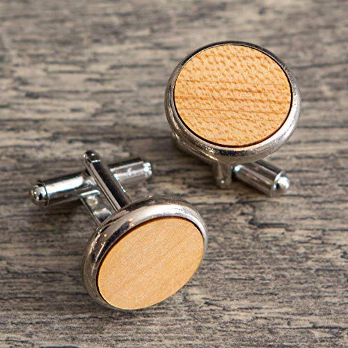 Father of the Bride Gift Box with Maple Wood Cuff Links - Party Favor Wedding Gift