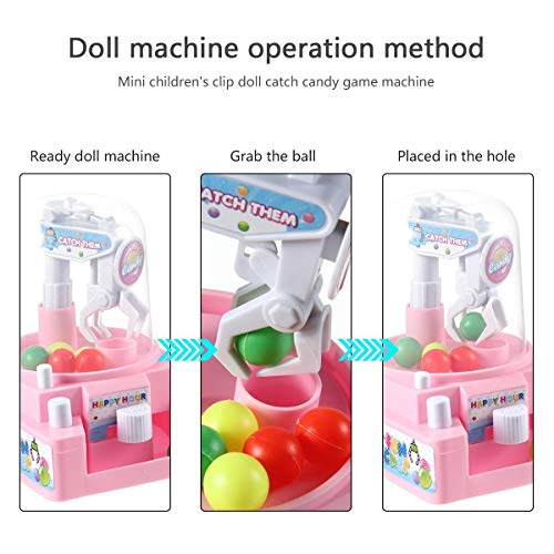 Claw Machine, AOLVO Mini Grabber Toy Cute Claw Machine Playset Crane Game Machine for Kid, Best Birthday Christmas Gift Toy for Intelligence Development (Random Color)