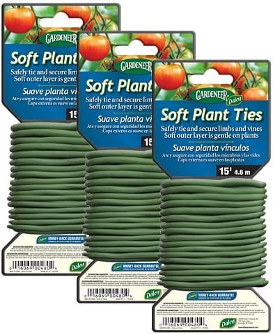 Gardeneer Soft Plant Ties, 15', Pack of 3
