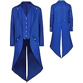 KDAFJLKD Medieval Clothing Costume,Steampunk Coat Tailcoat Men,Halloween Renaissance Vampire Costumes for Adults