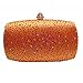 DMIX Womens Crystal Box Clutch Evening Bags Orange