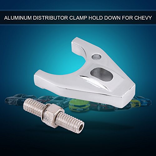 image for Qiilu Chrome Billet Aluminum Chevy BBC SBC V6 V8 Distributor Hold Down