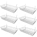 Only Garment Racks #5624W (Pack of 6) White Wire Baskets for Gridwall and Slatwall - Merchandiser Baskets, White Wire Basket 24