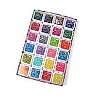 ForHe 24Pcs Mini Kids Fingerprint Painting Colorful Ink Pad Stamp Partner Baby DIY Art Craft Seal Graffiti Tool Early Educational Toy