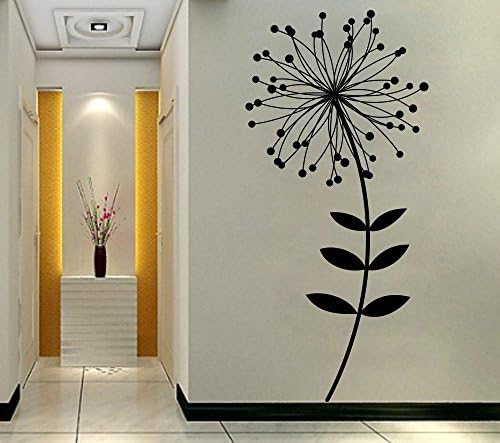 Zigzacs SunFlower with Dot Leaves Wall Sticker Home Décor Removable Poster Decal Style