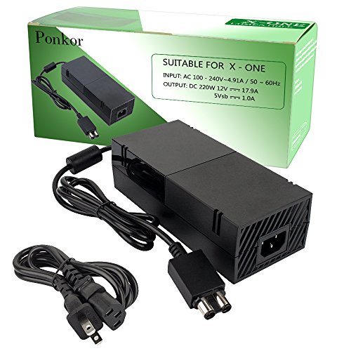 Xbox one Power Supply, Ponkor [LATEST VERSION] AC Adapter Xbox 1 Power Supply Brick Replacement Charger block AC Power cord for Microsoft Xbox One - Thumbnail 7