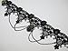 Udobuy®Gothic Women Black Lace Choker Beads Tassels Chain Pendant Necklace for Wedding Party Halloween Decorations (Short Style)