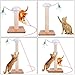 Huicocy Cat Scratching Post,35 inches Tall Cat Tree Detachable Cat Scratcher Post Covered by Allergen-Free Durable Sisal with Interactive Auto Rotating Light Feather Cat Chaser Toy